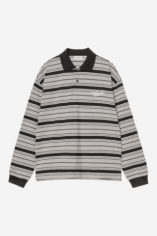 Carhartt WIP L/S Devitt Rugby Shirt Devitt Stripe, Shady Grey