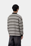 Carhartt WIP L/S Devitt Rugby Shirt Devitt Stripe, Shady Grey