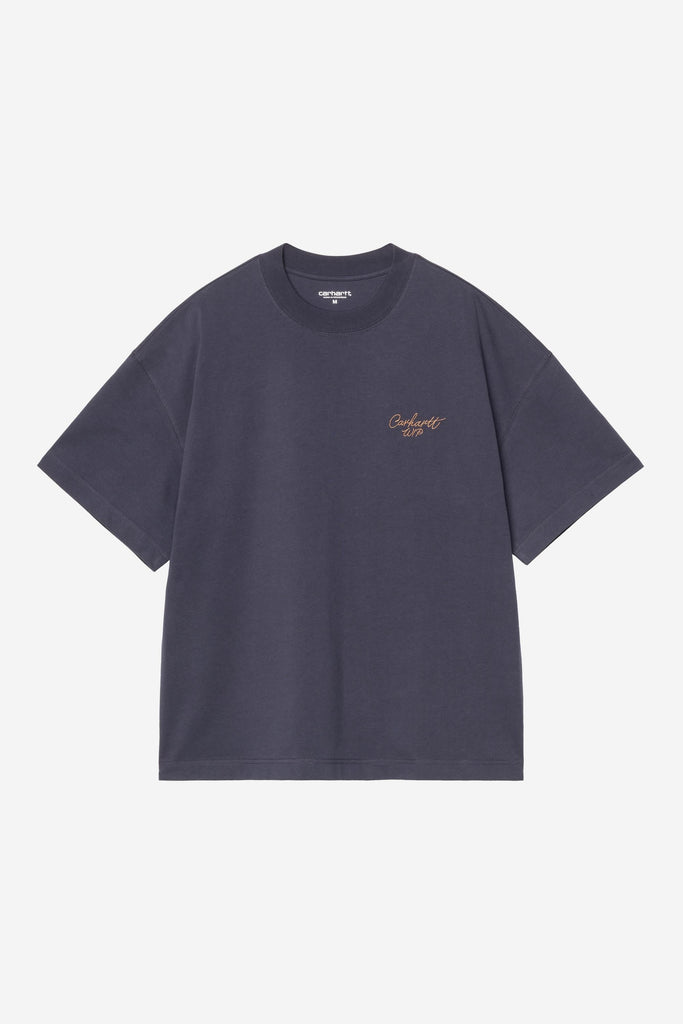 Carhartt WIP Signature Script S/S Tee Dark Navy/Wip Dusty H