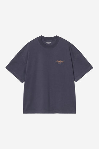 Carhartt WIP Signature Script S/S Tee Dark Navy/Wip Dusty H