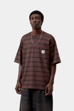 Carhartt WIP Cardona Pocket S/S Tee Cardona Stripe, Natural/Palisander (Garment Dyed)