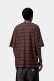 Carhartt WIP Cardona Pocket S/S Tee Cardona Stripe, Natural/Palisander (Garment Dyed)
