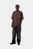 Carhartt WIP Cardona Pocket S/S Tee Cardona Stripe, Natural/Palisander (Garment Dyed)