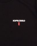 Acapulco Gold JAPAN 6.5oz Black Label Logo S/S Tee Black