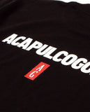 Acapulco Gold JAPAN 6.5oz Black Label Logo S/S Tee Black
