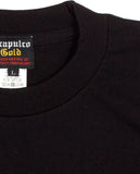 Acapulco Gold JAPAN 6.5oz Black Label Logo S/S Tee Black