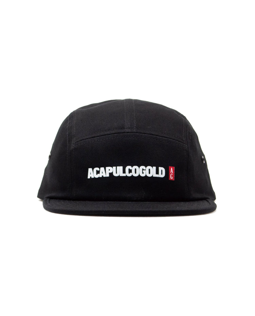 Acapulco Gold JAPAN Black Label Logo Camp Cap Black