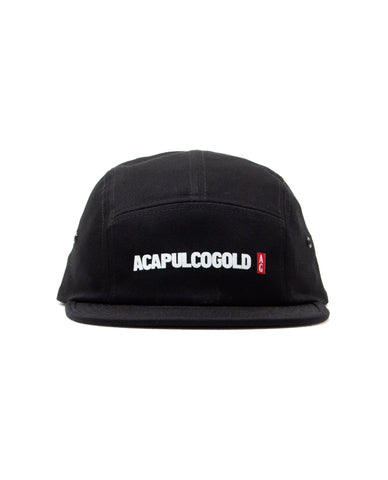 Acapulco Gold JAPAN Black Label Logo Camp Cap Black