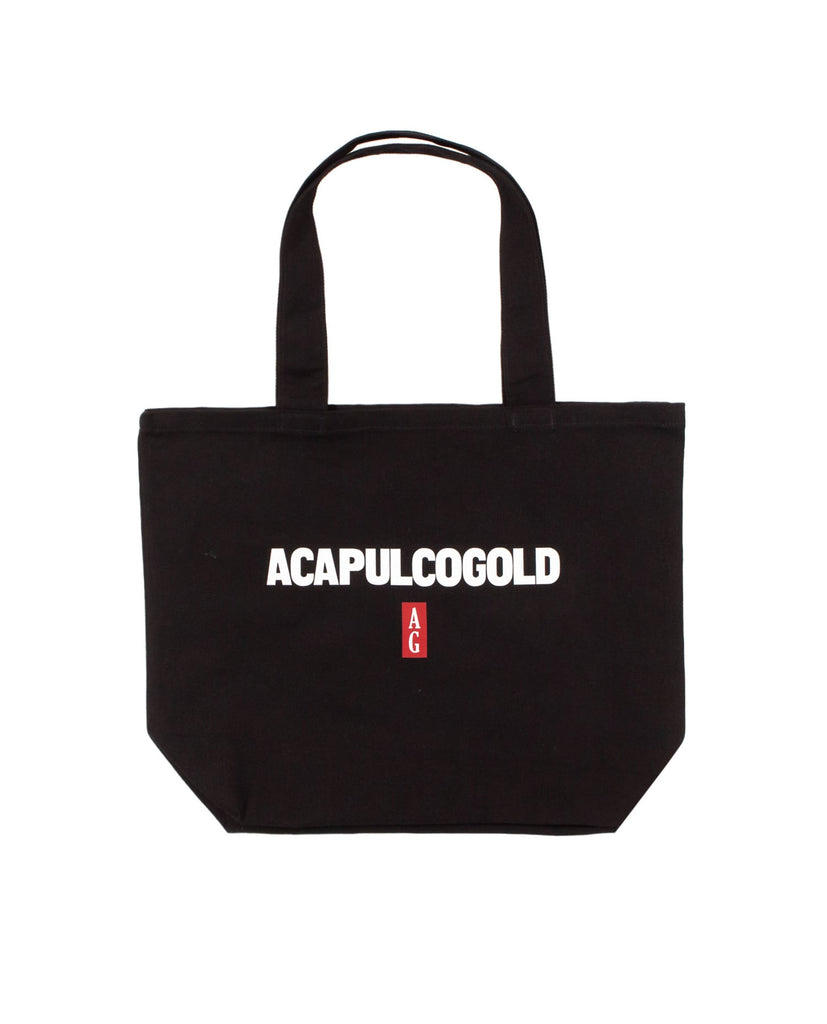 Acapulco Gold JAPAN Black Label Logo Canvas Tote Bag Black