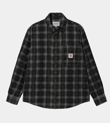 Carhartt WIP Flint L/S Shirt Wiley Check, Vulcan (Rinsed) (In Store Pickup Only)