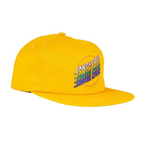 Santa Cruz Multi Strip Snapback Hat Old Gold