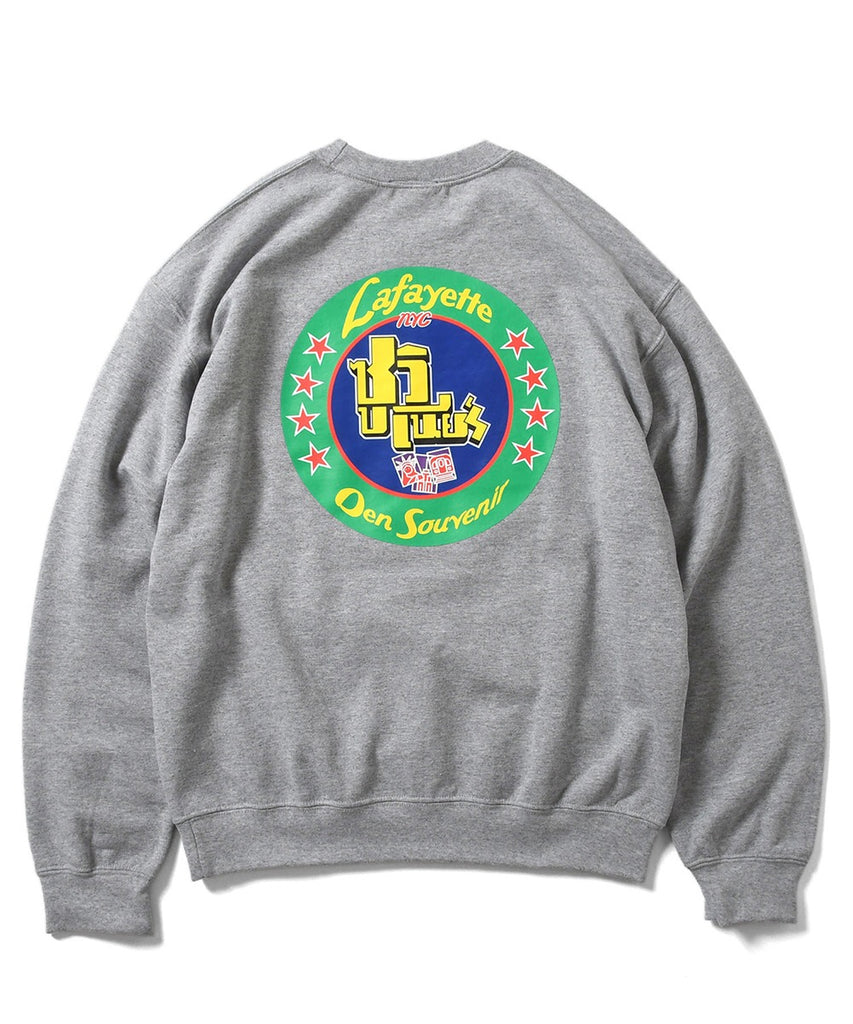 Lafayette x Den Souvenir Magazine Logo Crewneck Sweatshirt Heather Grey