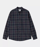 Carhartt WIP Lermond L/S Shirt Lermond Check, Juniper/Dark Navy (In Store Pickup Only)