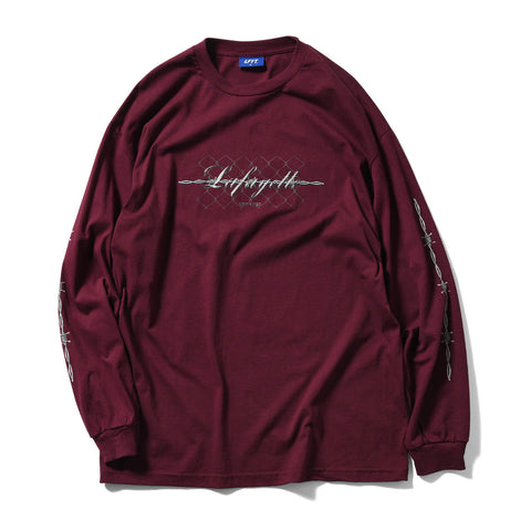 Lafayette Barbed Wire L/S Tee Burgundy