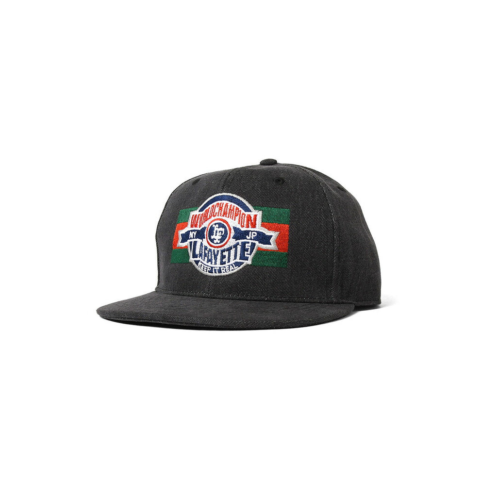 Lafayette LF Champion Emblem Logo Snapback Cap Black