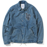 Lafayette LF Logo Washed Denim Coach Jacket Denim