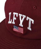 Lafayette Old Glory Arch Logo Flat Visor Cap Burgundy