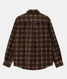 Carhartt WIP Flint L/S Shirt Wiley Check, Hamilton Brown (Rinsed)