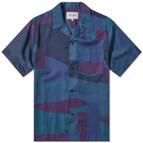 Carhartt WIP Geo S/S Shirt Geo Print , Blue (In Store Pickup Only)