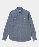 Carhartt WIP Clink L/S Shirt Blue Rinsed