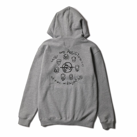 AM Aftermidnight NYC Resistance Pullover Hoodie Heather Grey