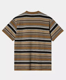 Carhartt WIP Lafferty S/S Tee Lafferty Stripe, Hamilton Brown