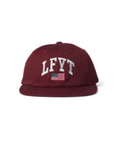 Lafayette Old Glory Arch Logo Flat Visor Cap Burgundy