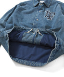 Lafayette LF Logo Washed Denim Coach Jacket Denim