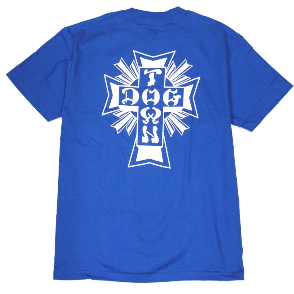 Dogtown Cross Logo S/S Tee Royal Blue/White