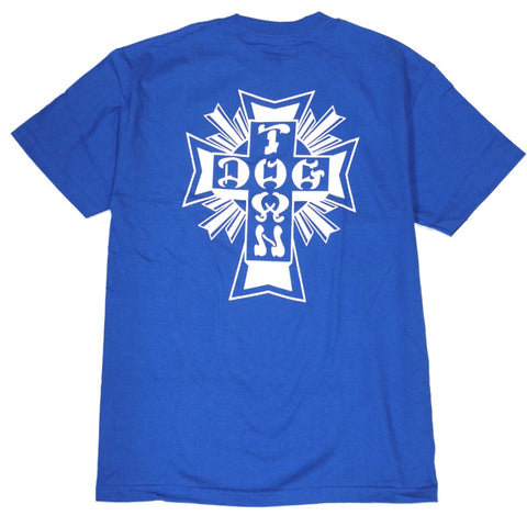 Dogtown Cross Logo S/S Tee Royal Blue/White