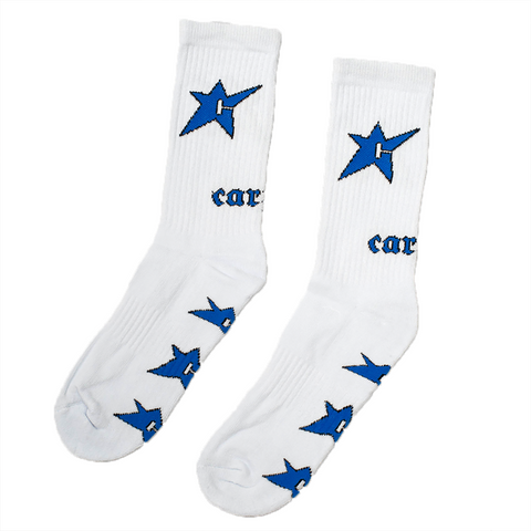 Carpet C-Star Socks White/Blue