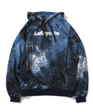 Lafayette French War All Over Logo Pullover Sweatshirt Navy