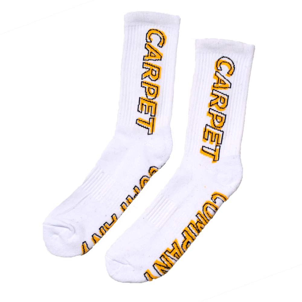 Carpet Misprint Socks White