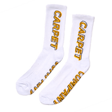 Carpet Misprint Socks White/Yellow