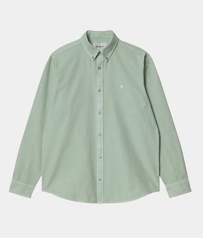 Carhartt WIP Bolton L/S Shirt Misty Sage (Garment Dyed) (In Store Pickup Only)