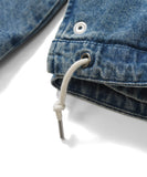 Lafayette LF Logo Washed Denim Coach Jacket Denim