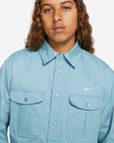 Nike SB Woven Skate L/S Button Up Shirt DQ6288-494 Worn Blue/White (In Store Pickup Only)