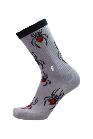 Psockadelic Spider Spade Socks Grey