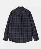 Carhartt WIP Lermond L/S Shirt Lermond Check, Juniper/Dark Navy (In Store Pickup Only)