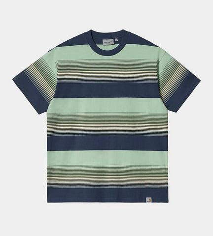 Carhartt WIP Hanmore S/S Tee Hanmore Stripe/Blue (In Store Pickup Only)