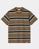 Carhartt WIP Lafferty S/S Tee Lafferty Stripe, Hamilton Brown