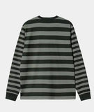 Carhartt WIP Merrick L/S Pocket Tee Merrick Stripe, Dark Cedar/Thyme