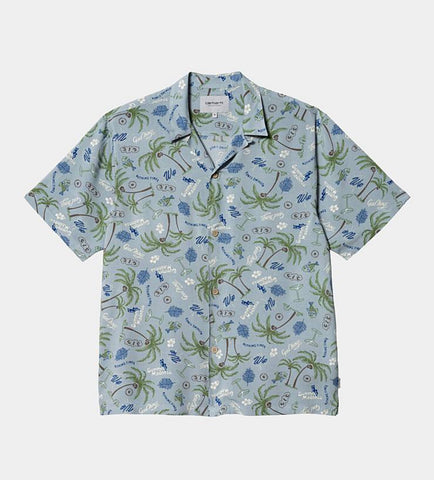 Carhartt WIP Mirage S/S Shirt Mirage Print , Frosted Blue (In Store Pickup Only)