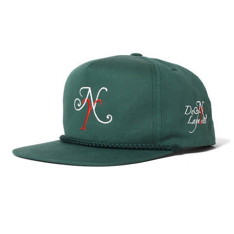 Lafayette x Den Souvenir Magazine Logo Flat Visor 5 Panel Cap Green