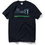 Saints & Sinners x Mooney Sp Ghost & Mooney Logo S/S Tee Navy