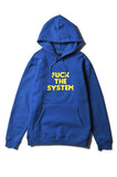 AM Aftermidnight NYC Fxxk The System Pullover Hoodie Royal Blue