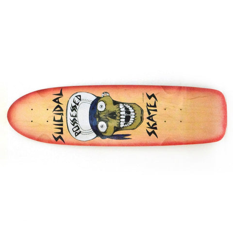 Suicidal Skates Punk Skull 70’S Natural/Red Fade Deck 8.375” With Grip Tape (In Store Pickup Only)