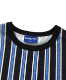 Lafayette Multi Color Paisley Striped Pocket S/S Tee Black