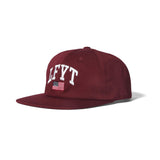 Lafayette Old Glory Arch Logo Flat Visor Cap Burgundy