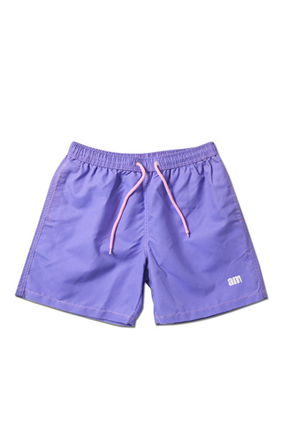 AM Aftermidnight NYC AM Logo Color Changing Swim Shorts Purple
